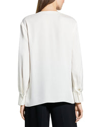 Theory Theory Volume Sleeve Silk Blouse