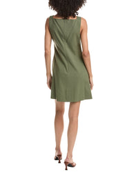 Theory Theory High Square Neck Linen-Blend Mini Dress