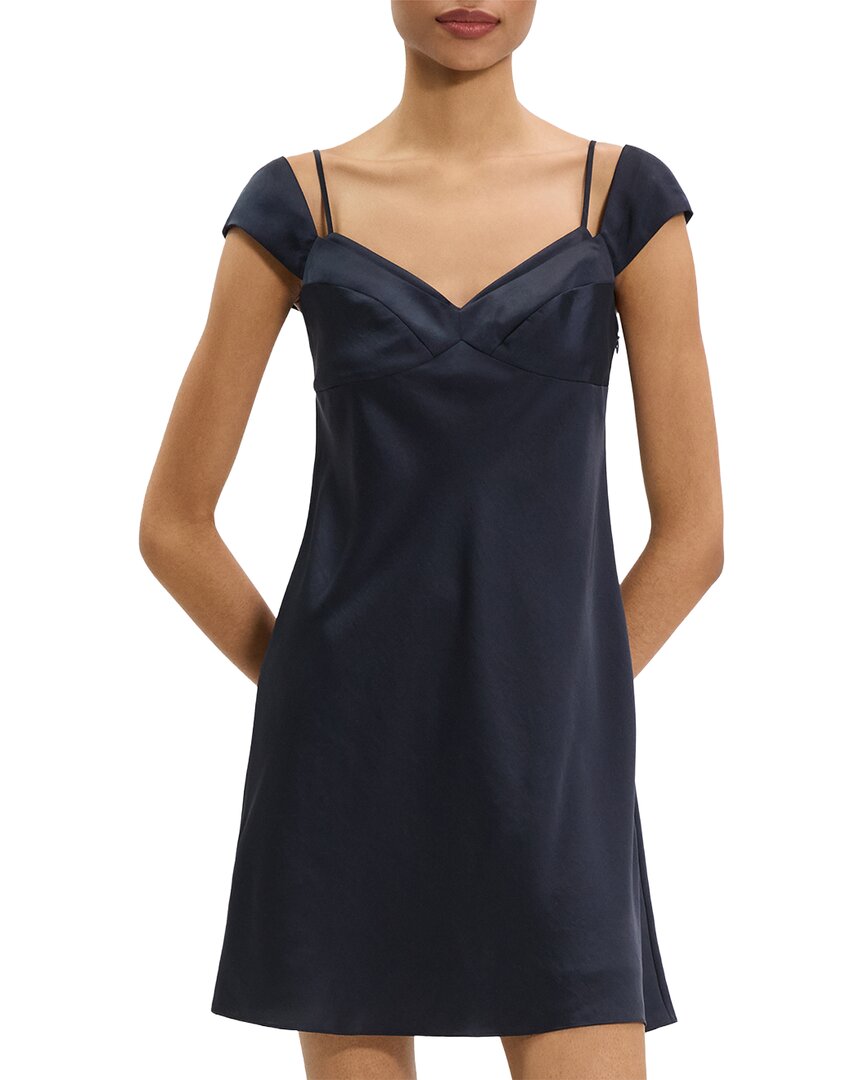 Theory Theory Crushed Satin Cami Dress