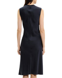 Theory Theory Crushed Satin Twist Scoop Dress