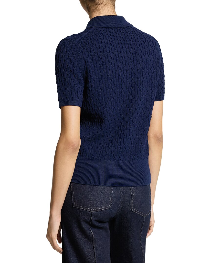 Theory Theory Textured Cable Polo Sweater