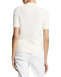Theory Theory Textured Cable Polo Sweater