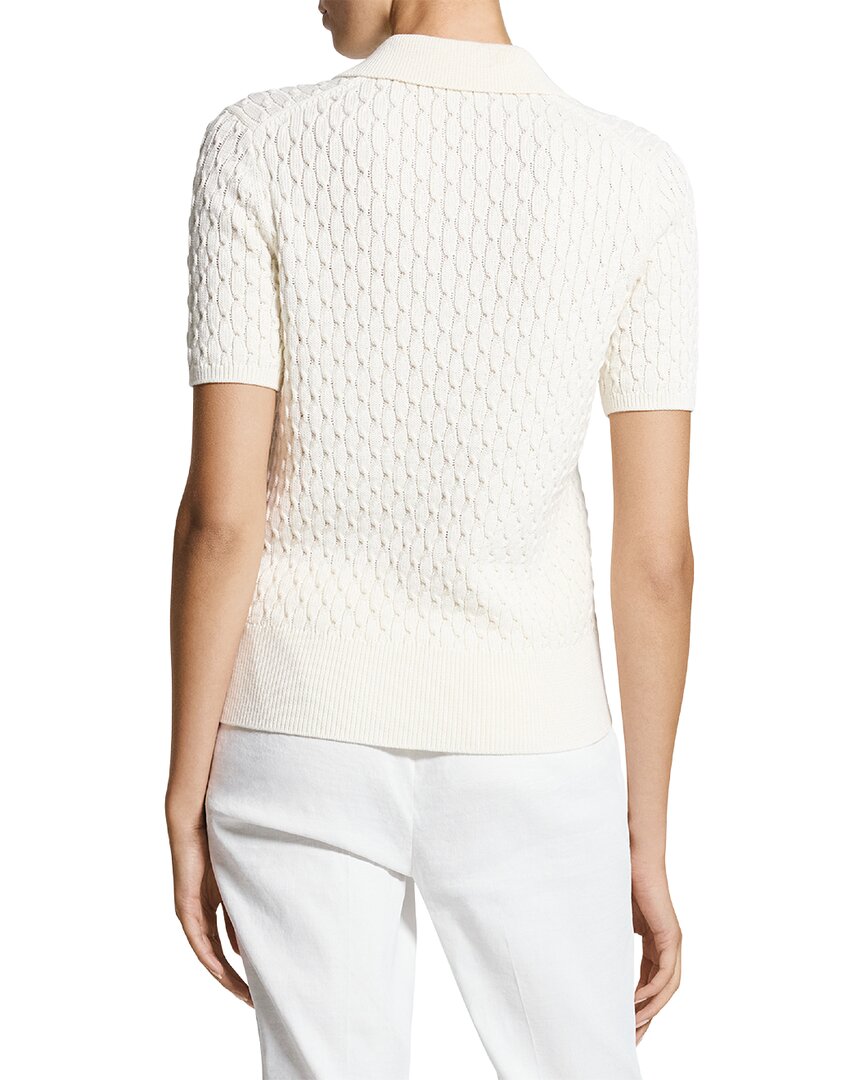 Theory Theory Textured Cable Polo Sweater