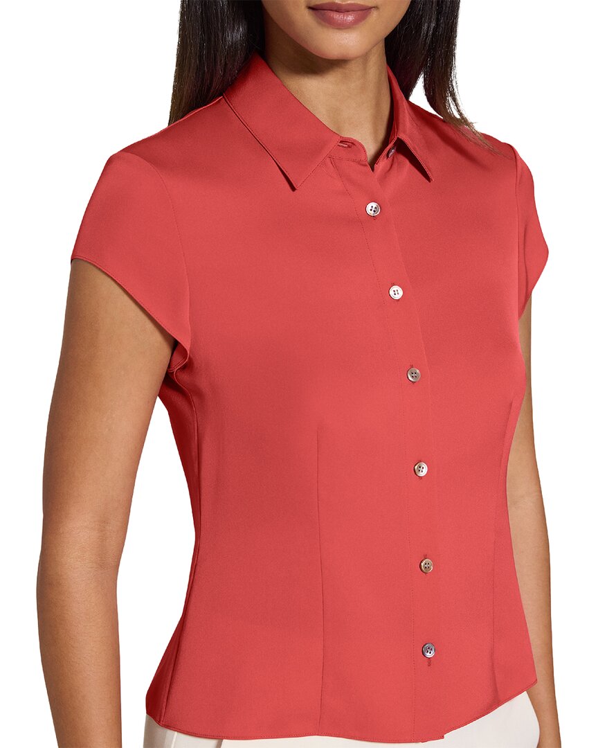 Theory Theory Cap Sleeve Silk Blouse