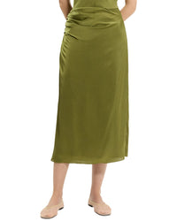 Theory Theory Crushed Satin Ruched Skirt