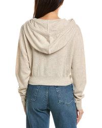 Brodie Cashmere Cropped Zip Up Wool & Cashmere-Blend Hoodie