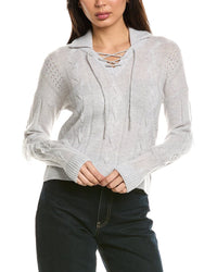 Brodie Cashmere Brodie Cashmere Cable Fringe Wool & Cashmere-Blend Polo Sweater