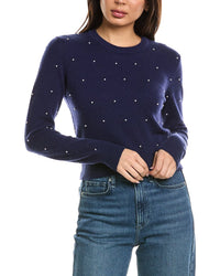 Brodie Cashmere Brodie Cashmere Little Pearl Crewneck Wool & Cashmere-Blend Sweater