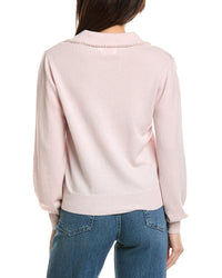 Brodie Cashmere Brodie Cashmere Pearl Collar Wool & Cashmere-Blend Polo Sweater
