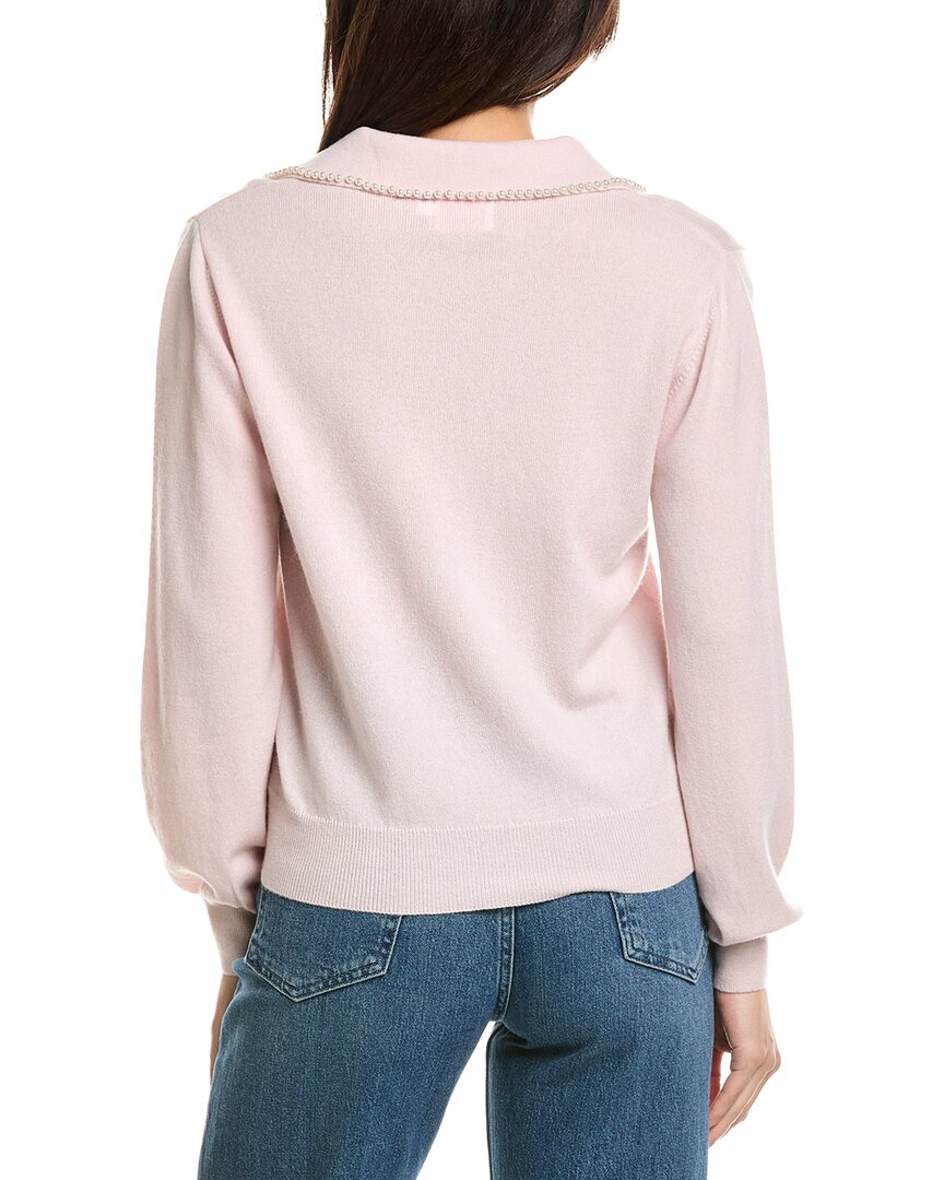 Brodie Cashmere Brodie Cashmere Pearl Collar Wool & Cashmere-Blend Polo Sweater