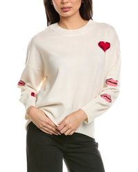Brodie Cashmere Brodie Cashmere Kisses Crewneck Wool & Cashmere-Blend Sweater