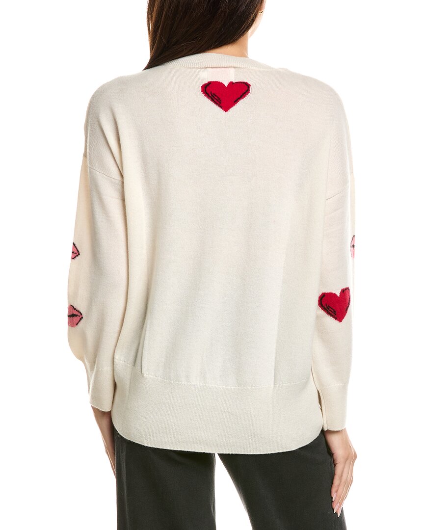 Brodie Cashmere Brodie Cashmere Kisses Crewneck Wool & Cashmere-Blend Sweater