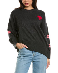 Brodie Cashmere Brodie Cashmere Kisses Crewneck Wool & Cashmere-Blend Sweater