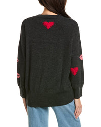 Brodie Cashmere Brodie Cashmere Kisses Crewneck Wool & Cashmere-Blend Sweater