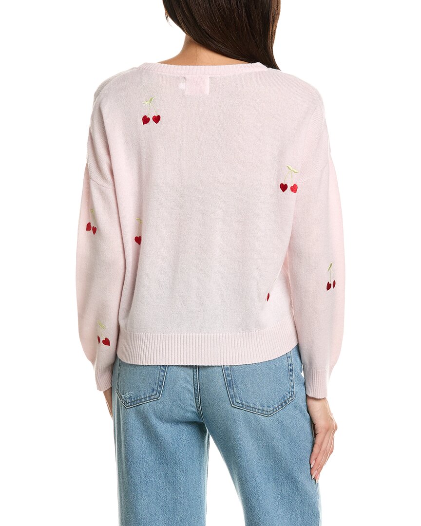 Brodie Cashmere Brodie Cashmere Love Cherry Crewneck Wool & Cashmere-Blend Sweater
