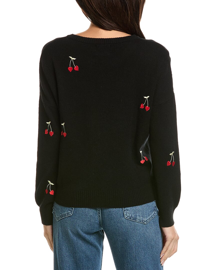 Brodie Cashmere Brodie Cashmere Love Cherry Crewneck Wool & Cashmere-Blend Sweater