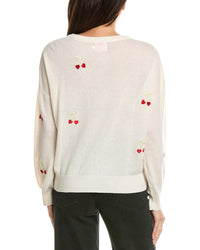 Brodie Cashmere Brodie Cashmere Love Cherry Crewneck Wool & Cashmere-Blend Sweater