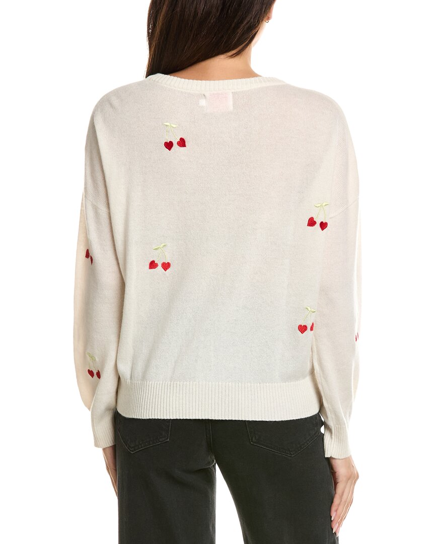 Brodie Cashmere Brodie Cashmere Love Cherry Crewneck Wool & Cashmere-Blend Sweater