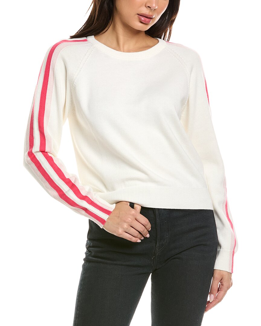 Brodie Cashmere Varsity Crewneck Cashmere-Blend Sweater