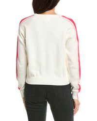 Brodie Cashmere Varsity Crewneck Cashmere-Blend Sweater