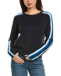 Brodie Cashmere Brodie Cashmere Varsity Crewneck Cashmere-Blend Sweater