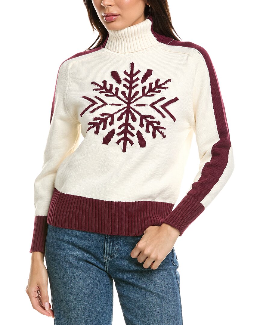 Brodie Cashmere Brodie Cashmere Snowflake Roll Neck Cashmere-Blend Sweater