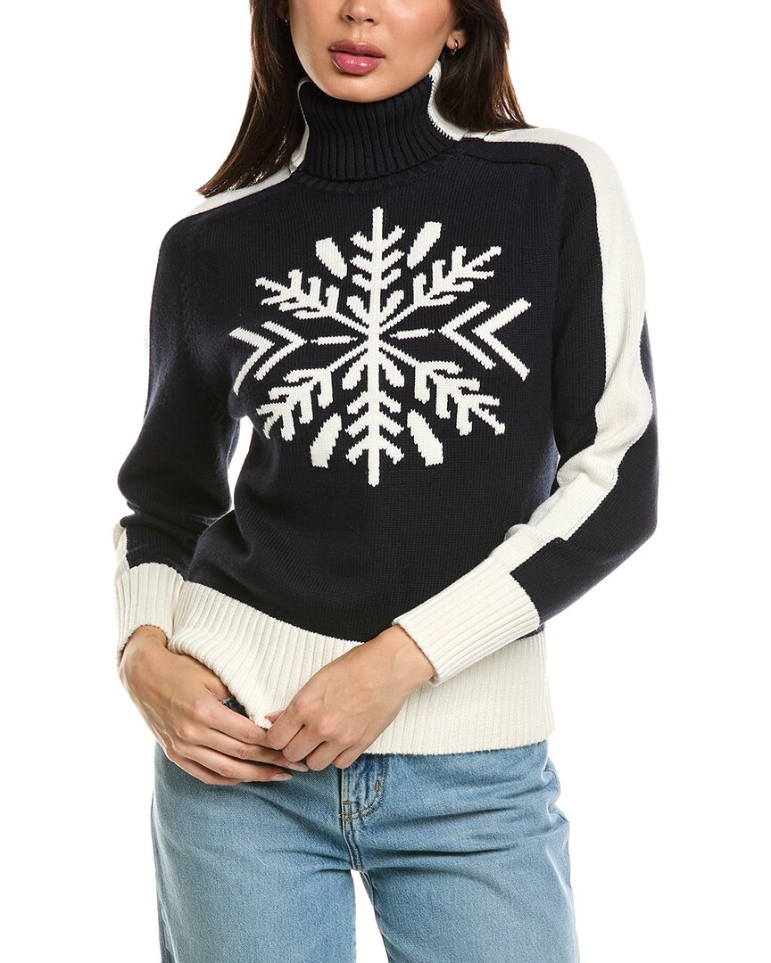 Brodie Cashmere Brodie Cashmere Snowflake Roll Neck Cashmere-Blend Sweater