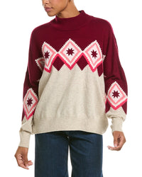 Brodie Cashmere Brodie Cashmere Poppy Fairisle Wool & Cashmere-Blend Sweater