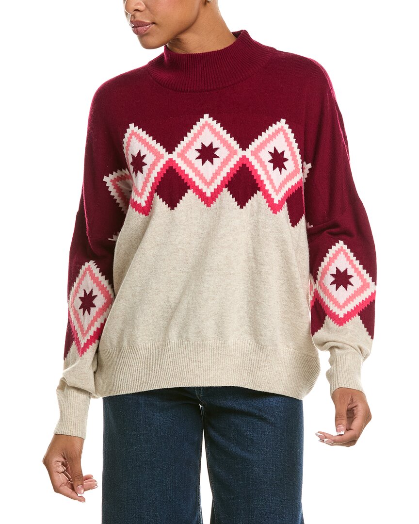 Brodie Cashmere Brodie Cashmere Poppy Fairisle Wool & Cashmere-Blend Sweater
