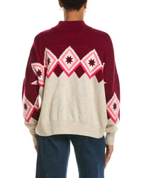 Brodie Cashmere Brodie Cashmere Poppy Fairisle Wool & Cashmere-Blend Sweater