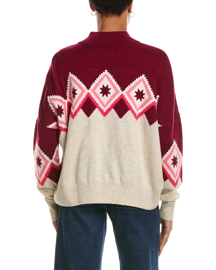 Brodie Cashmere Brodie Cashmere Poppy Fairisle Wool & Cashmere-Blend Sweater
