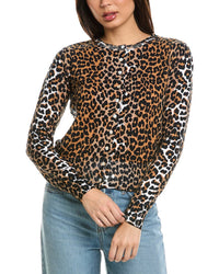 Brodie Cashmere Brodie Cashmere Leopard Cashmere-Blend Cardigan
