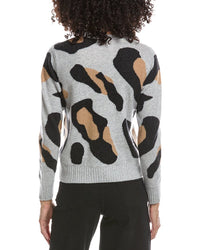 Brodie Cashmere Brodie Cashmere Abstract Leopard Cashmere Sweater