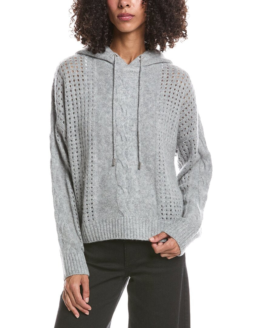Brodie Cashmere Brodie Cashmere Amara Cable Cashmere Hoodie