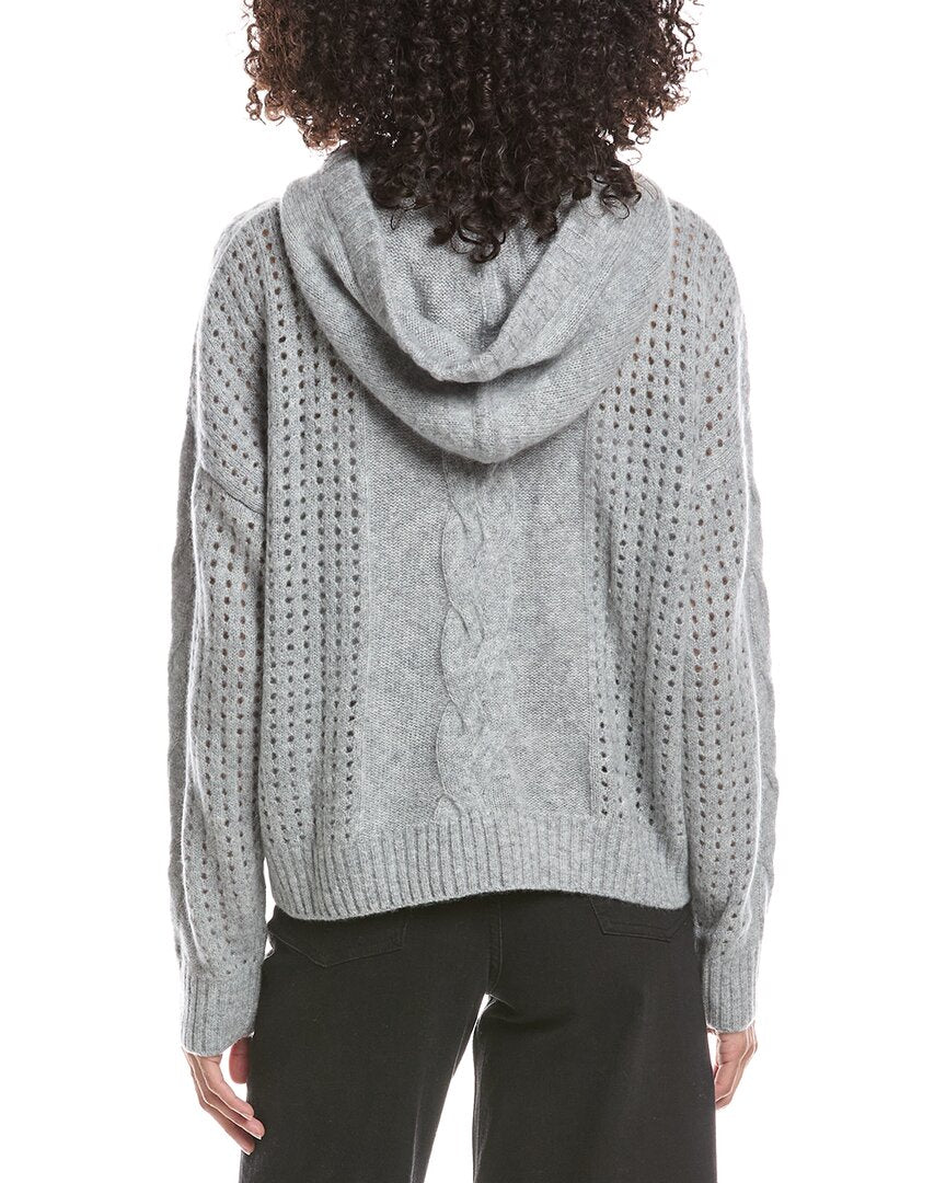 Brodie Cashmere Brodie Cashmere Amara Cable Cashmere Hoodie