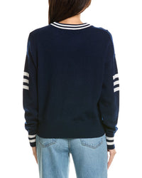 Brodie Cashmere Brodie Cashmere Amy Sleeve Stripe Crewneck Cashmere Sweater