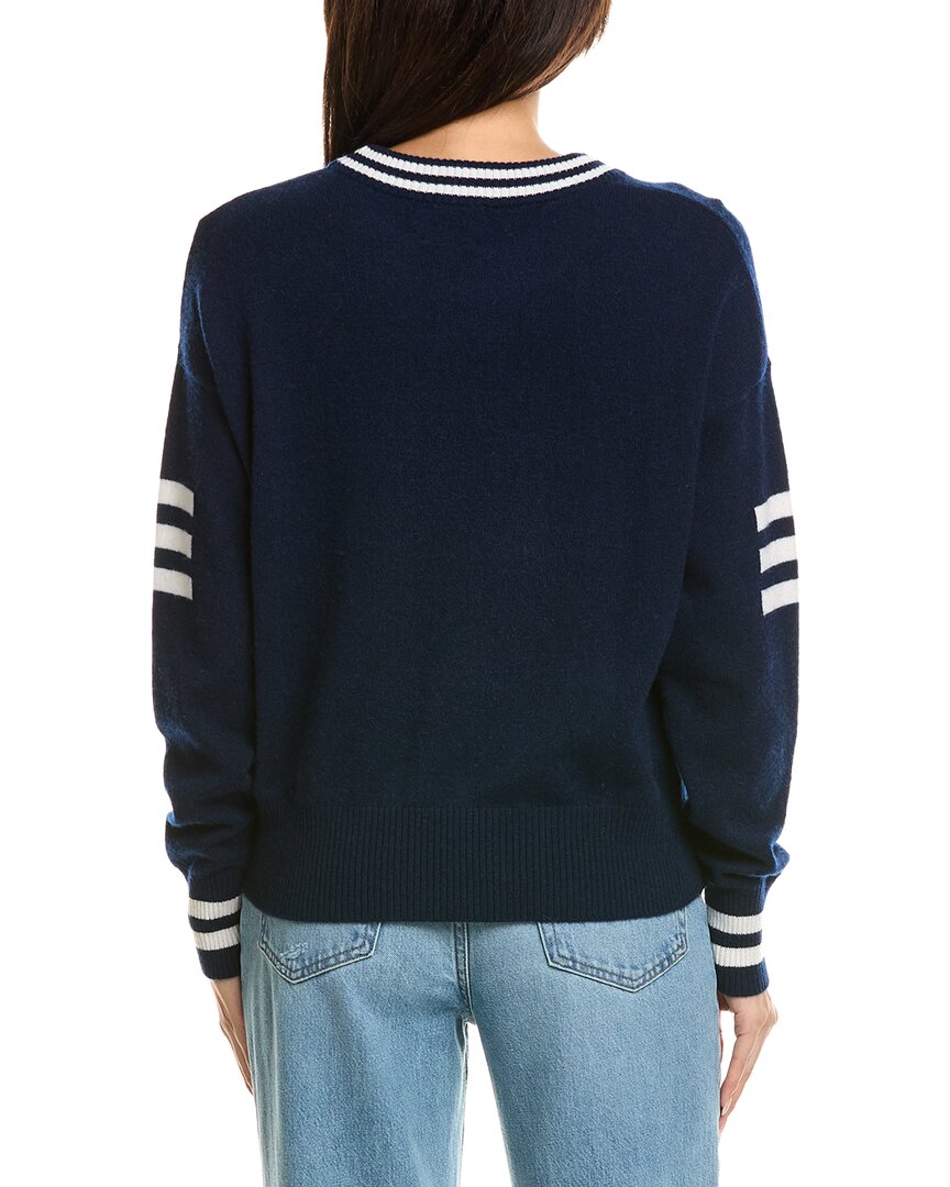 Brodie Cashmere Brodie Cashmere Amy Sleeve Stripe Crewneck Cashmere Sweater