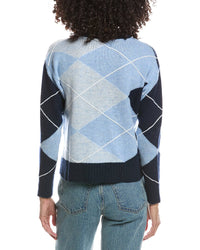 Brodie Cashmere Brodie Cashmere Argyle Crewneck Cashmere Sweater