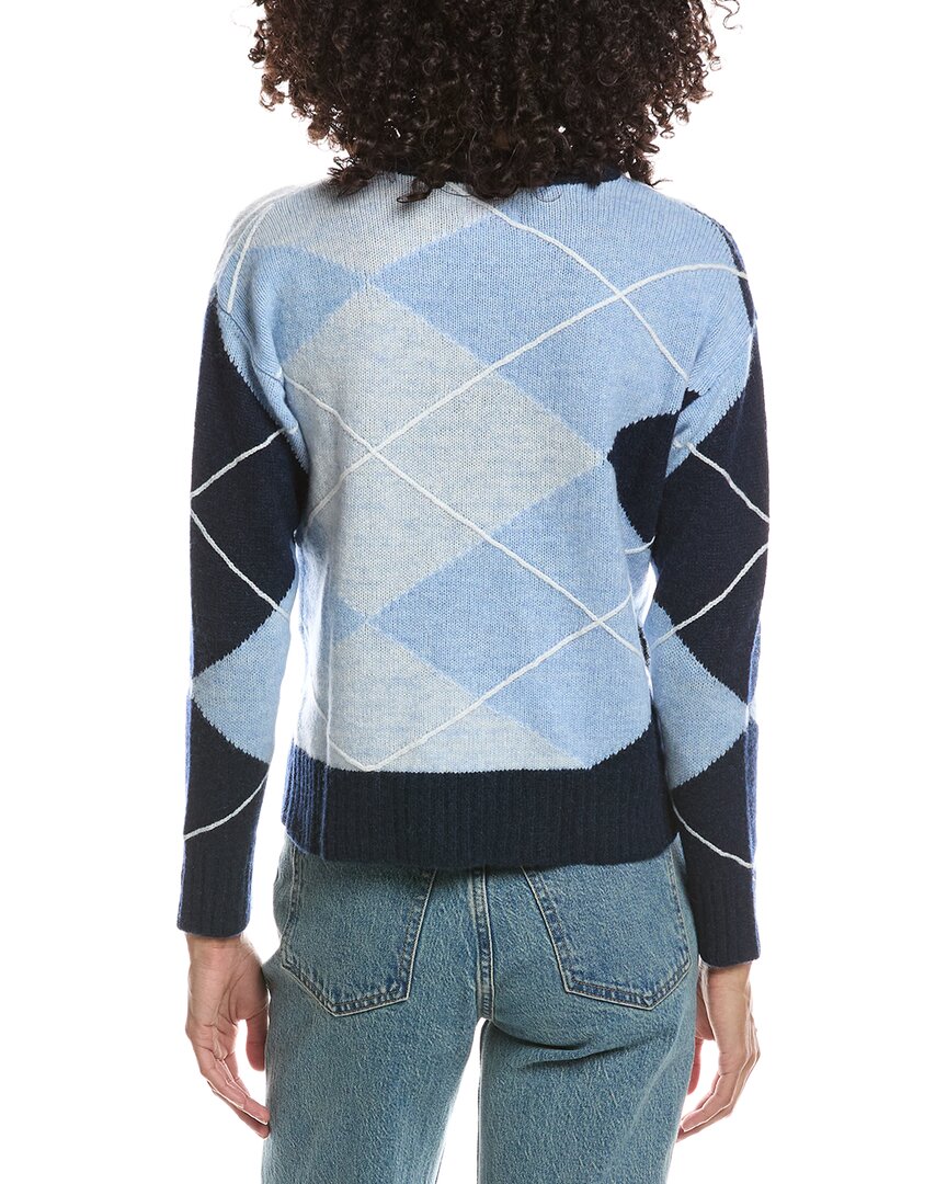 Brodie Cashmere Brodie Cashmere Argyle Crewneck Cashmere Sweater