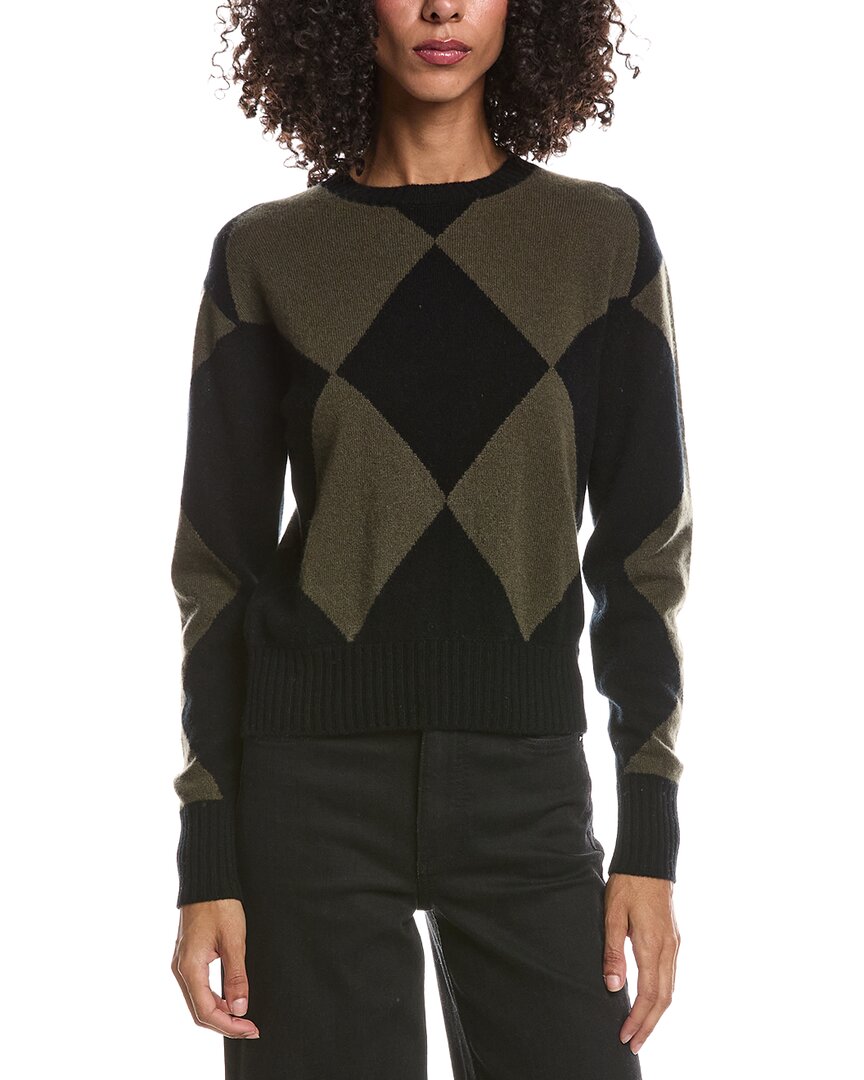 Brodie Cashmere Brodie Cashmere Avery Argyle Crewneck Cashmere Sweater