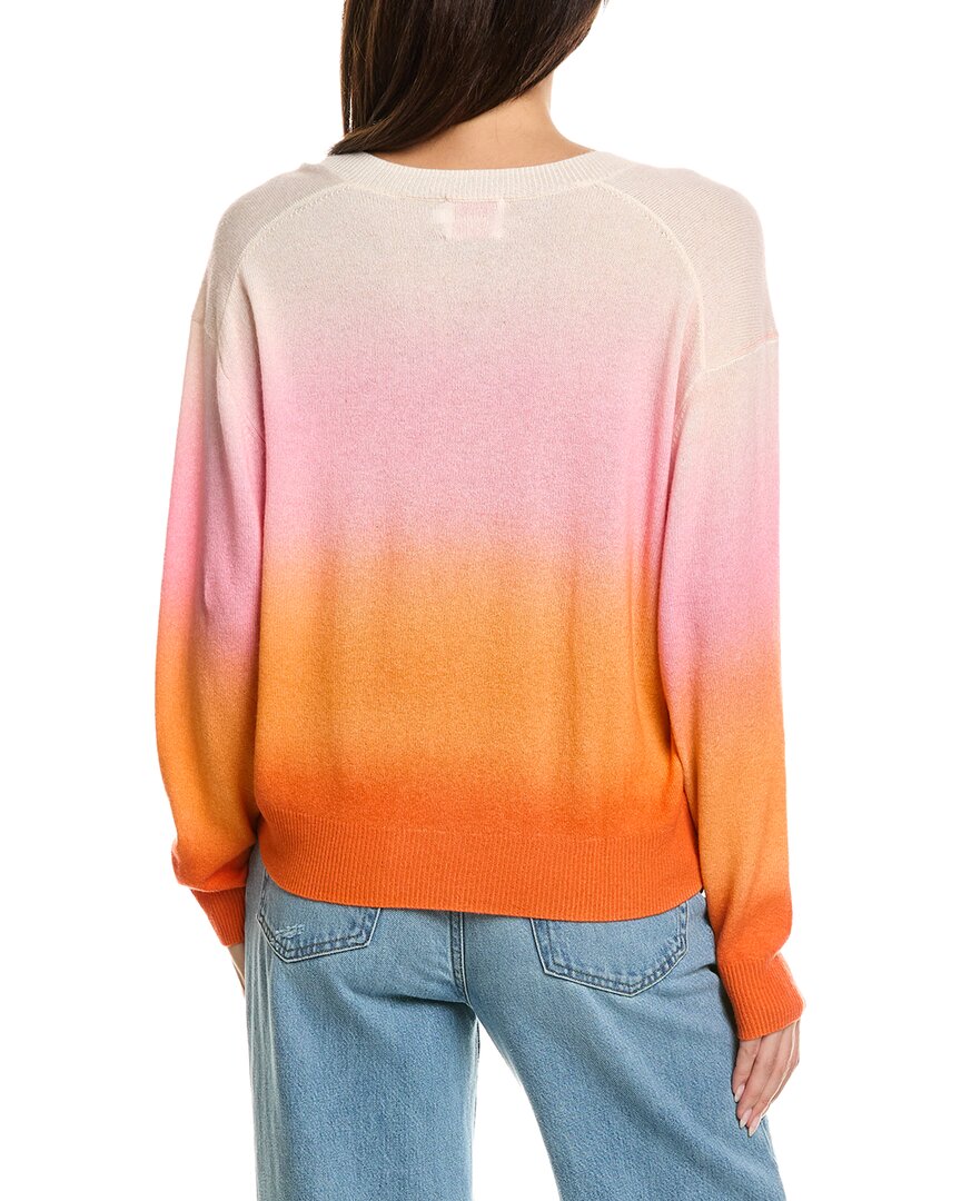 Brodie Cashmere Brodie Cashmere Bali Print V-Neck Cashmere Sweater Neck
