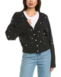 Brodie Cashmere Brodie Cashmere Beverley Bead Button Back Cashmere Sweater