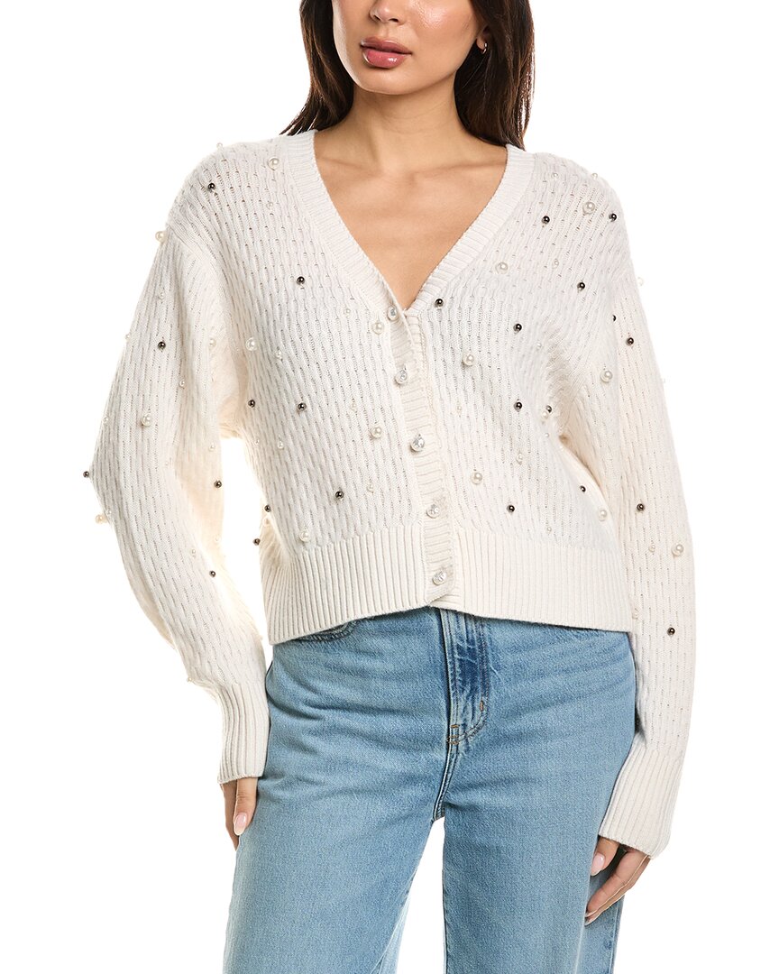 Brodie Cashmere Brodie Cashmere Beverley Bead Button Back Cashmere Sweater