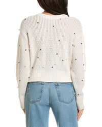 Brodie Cashmere Brodie Cashmere Beverley Bead Button Back Cashmere Sweater