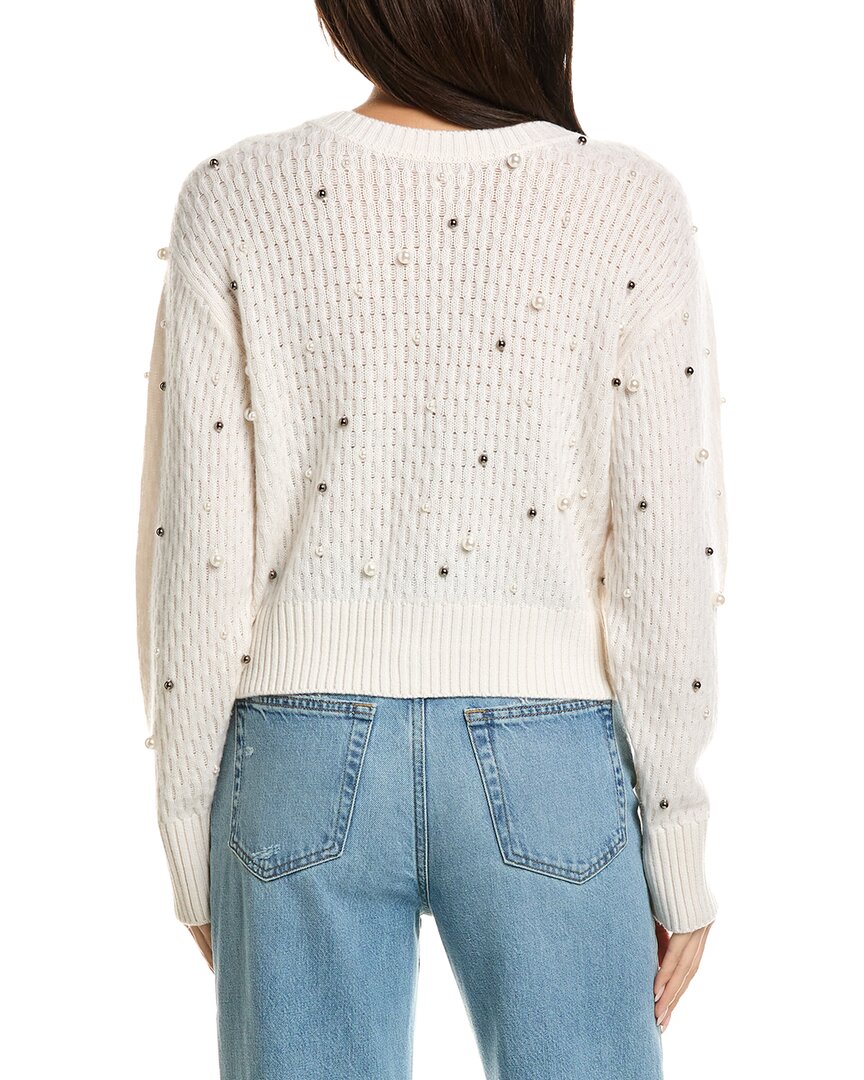Brodie Cashmere Brodie Cashmere Beverley Bead Button Back Cashmere Sweater