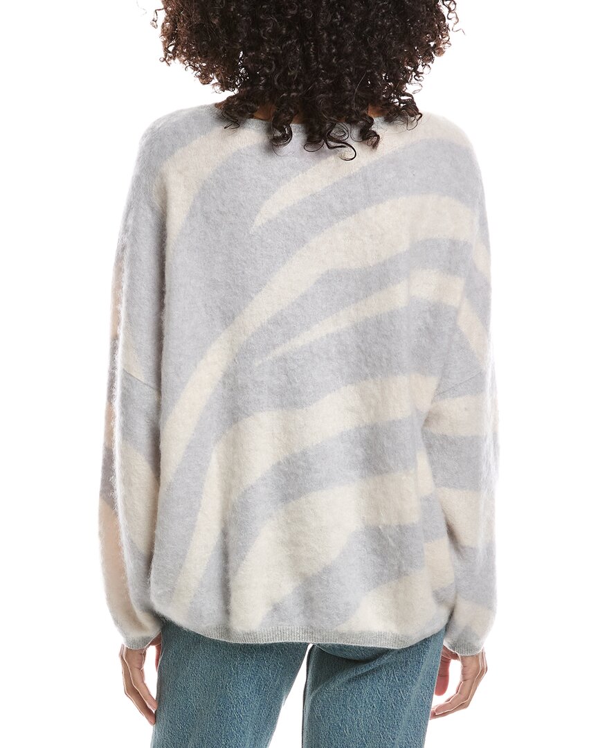 Brodie Cashmere Brodie Cashmere Brushed Zebra Crewneck Cashmere Sweater