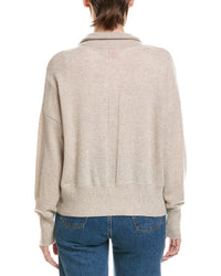 Brodie Cashmere Brodie Cashmere Bryanna Trim Half Zip Cashmere Sweater