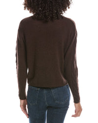 Brodie Cashmere Brodie Cashmere Cable Sleeve Crewneck Cashmere Sweater