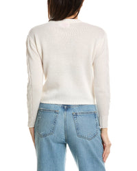 Brodie Cashmere Brodie Cashmere Cable Sleeve Crewneck Cashmere Sweater