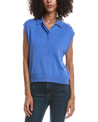 Brodie Cashmere Brodie Cashmere Collared Detail Tank Top
